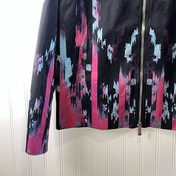 Boohoo Man Slim Fit Harrington Jacket Mens Size Large Multicolored Full Zip - Picture 4 of 9